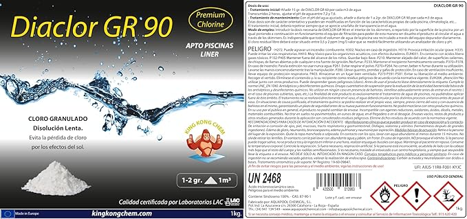 CLORO GRANULADO LENTO PARA PISCINAS