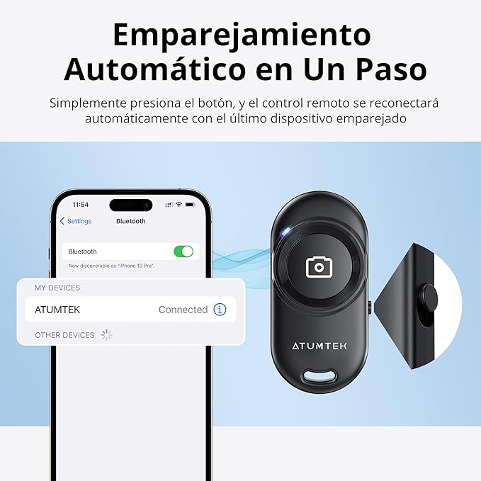 Mando a distancia por Bluetooth.